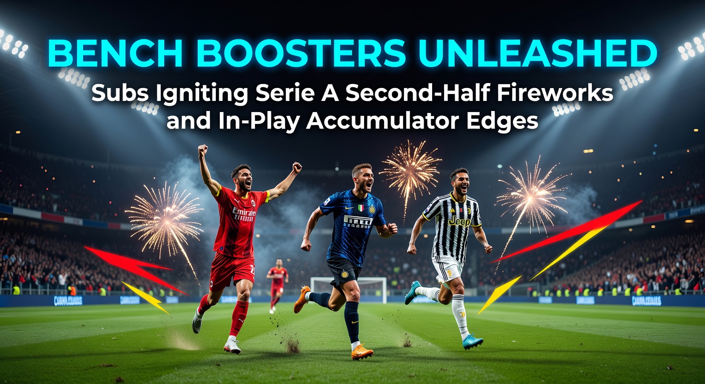 Serie A players celebrating a second-half substitute goal amid fireworks-like excitement on the pitch