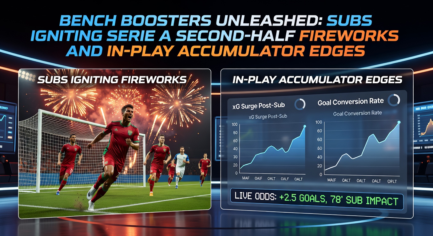 Dynamic graphic showing Serie A second-half goal timings post-substitution, highlighting peak fireworks periods
