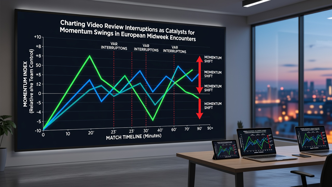 Graph illustrating post-VAR goal timing distributions across Europa League fixtures