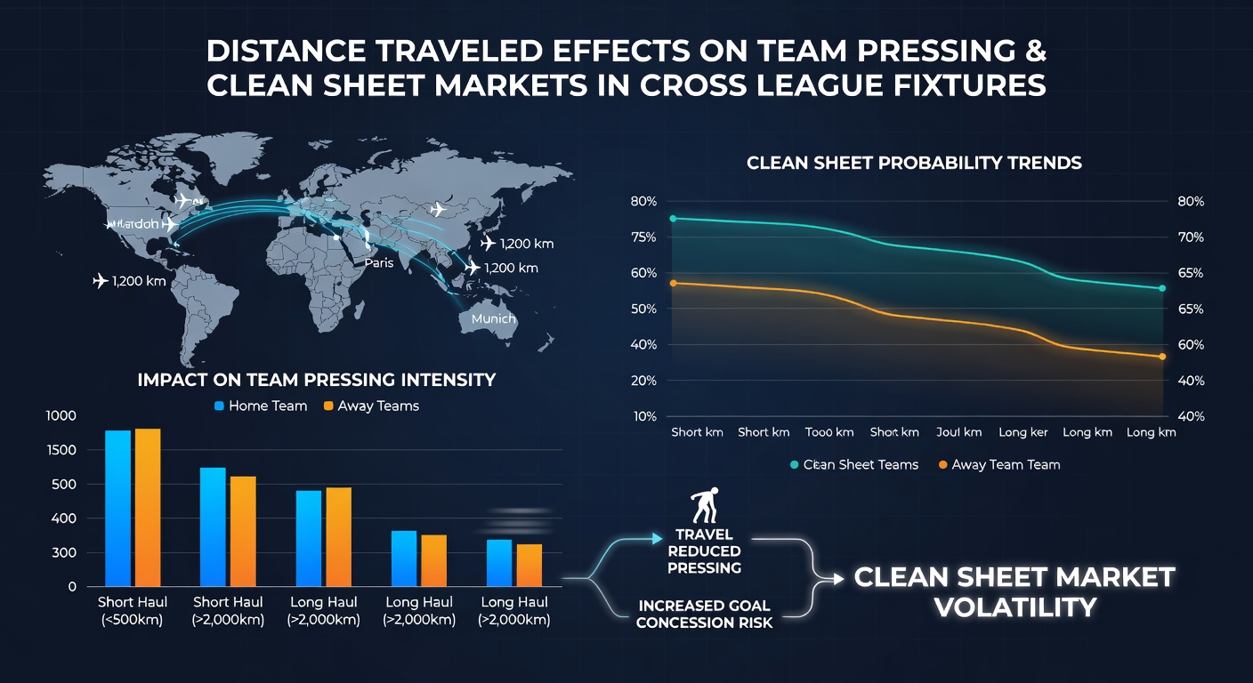 Data visualization chart displaying pressing intensity versus distance traveled across multiple European leagues