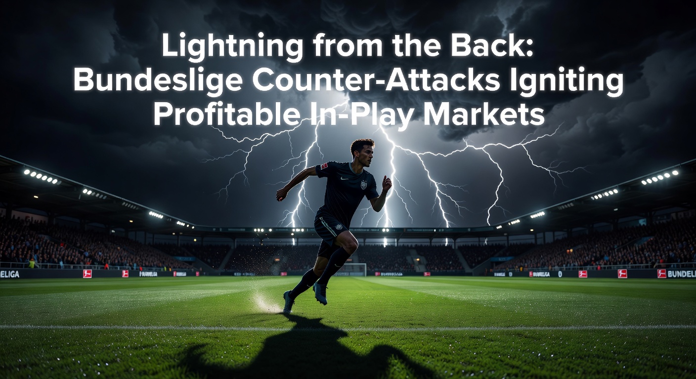 Dynamic Bundesliga counter-attack in motion, with players sprinting forward from deep defense