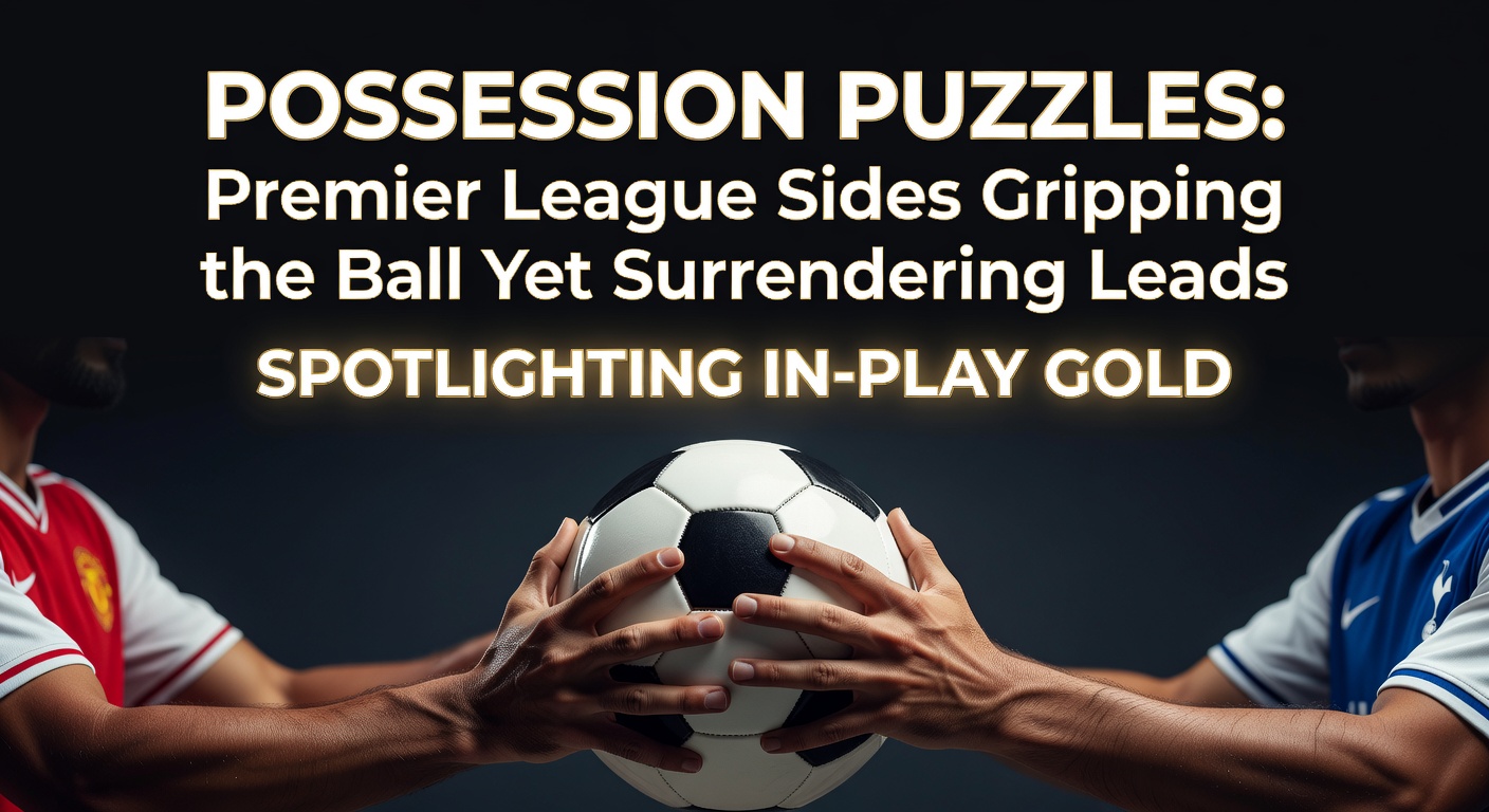 Premier League players battling for possession in a tense match, highlighting the irony of ball control versus lead loss