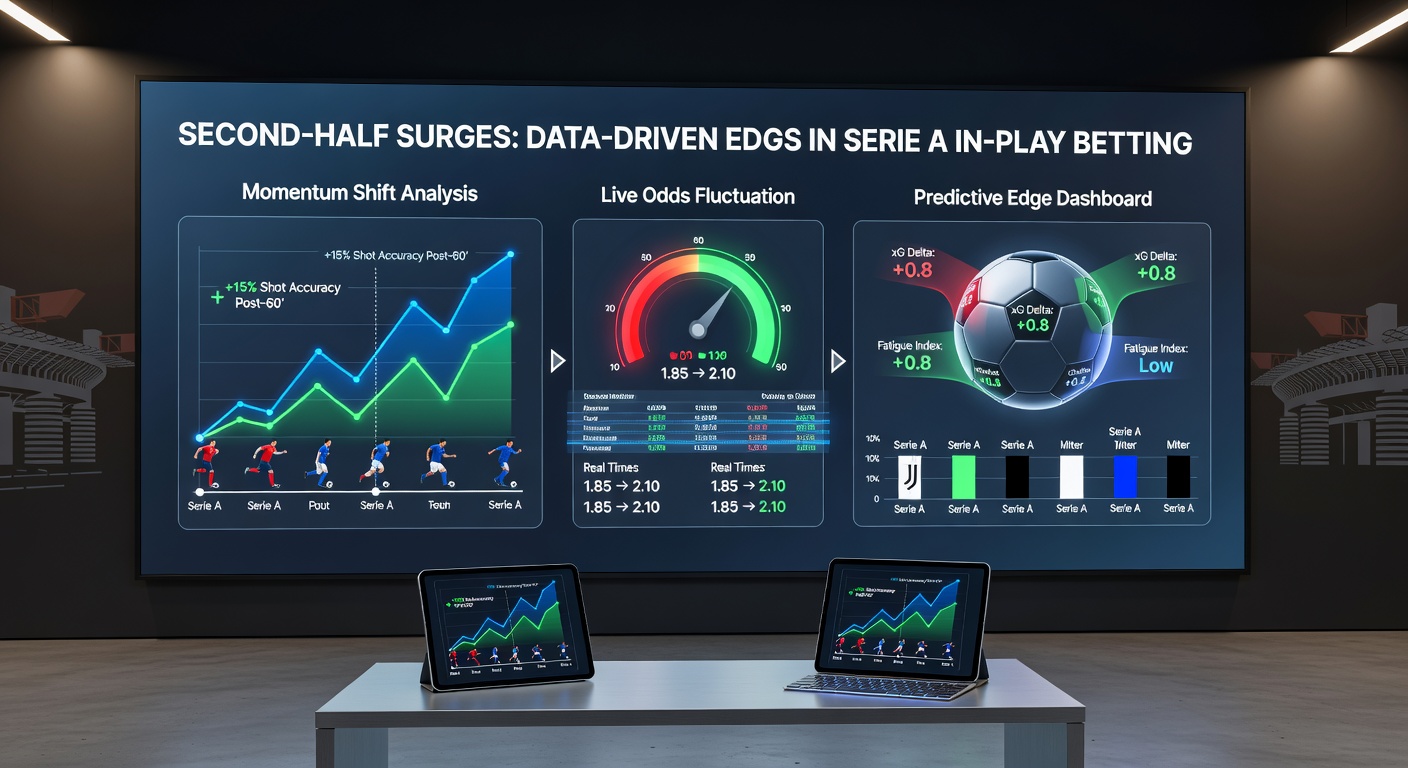 Data visualization graph illustrating second-half goal distribution in Serie A matches over multiple seasons