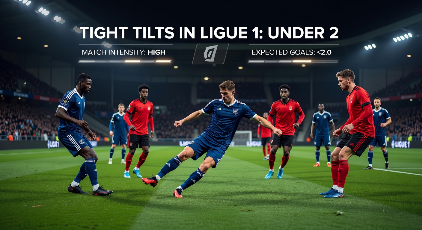 Ligue 1 players battling in midfield during a low-scoring draw, emphasizing defensive resilience